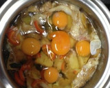 母の味青菜と厚揚の卵落し無水鍋使用作り方6写真