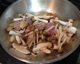 鶏肉ときのこのすっぱスパゲッティー作り方2写真