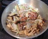 鶏肉ときのこのすっぱスパゲッティー作り方3写真