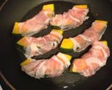 かぼちゃの豚肉巻き〜にんにくバター♡作り方3写真