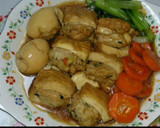 厚揚げの肉詰めと野菜の煮付け作り方5写真