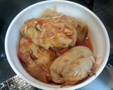ミネストローネに浮かんだロールキャベツ♡作り方12写真
