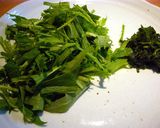 水菜のせ炊き込みご飯作り方2写真