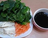 ほうれん草とひじきの梅鰹和え作り方1写真