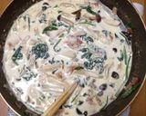 きのことほうれん草のクリームパスタ！作り方7写真