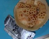 簡単！マカロニたらこパスタ風！作り方3写真