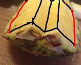 パイナップルの飾り切り作り方6写真