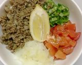 合挽肉のクミン炒めと生野菜のサラダ作り方8写真