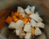 圧力鍋で　鶏手羽と大根のさっぱり煮作り方2写真