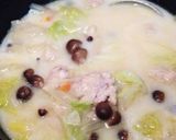 具沢山♪鶏団子の豆乳スープ♪作り方6写真