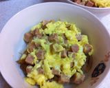 ふわふわ卵と甘辛玉ねぎの韓国スパムマヨ丼作り方8写真