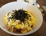 ふわふわ卵と甘辛玉ねぎの韓国スパムマヨ丼作り方9写真