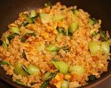 チンゲン菜の中華チャーハン作り方4写真