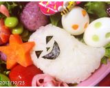 ハロウィン*キャラ弁♪簡単ミッキーおばけ作り方4写真