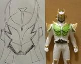 キャラ弁～仮面ライダー斬月～作り方1写真