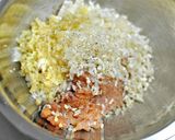 鮭とえのき生姜の簡単ヘルシー蒸しバーグ作り方3写真