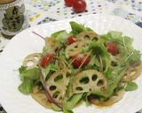 焼きれんこんのグリーンサラダ作り方5写真