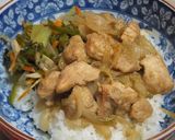 鶏肉(写真はむね肉)のソース炒め作り方5写真