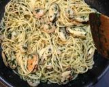パーナ貝とエビの大葉ジェノベーゼ・パスタ作り方7写真