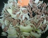 豚ひき肉のチーズトマト丼作り方1写真