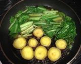 副菜に☆さつまいもと小松菜のさっと煮作り方3写真
