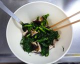 春菊と焼きしいたけの磯ゆず香和え♪作り方4写真
