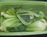 お手軽♪レンジで青梗菜の胡麻和え作り方1写真