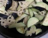 なすと蓮根のからし炒め作り方6写真