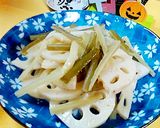 蓮根と茎ワカメ茎レタス和え♪作り方6写真