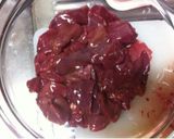 とりレバー 甘辛カレー炒め作り方1写真