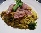カボチャとバジルのクリームパスタ作り方8写真