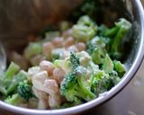 ひよこ豆とブロッコリーの豆腐マヨ作り方3写真