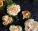 つくねでピーマンの肉詰め♪醤油風味☆作り方5写真