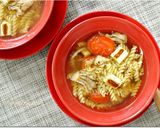 こんがり焼野菜のほっこり生姜スープパスタ作り方9写真