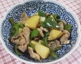 ＊じゃがいも・ピーマンと豚肉の炒め物＊作り方4写真