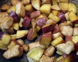さつまいもと鶏の甘煮作り方7写真