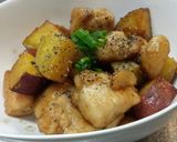 さつまいもと鶏の甘煮作り方8写真