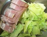 キャベツのプッタネスカ風パスタ作り方1写真