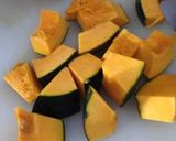 少しの調味料でヘルシーかぼちゃの煮物作り方1写真