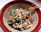 柿と菊菜の白和え作り方5写真