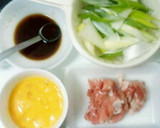 超簡単♡長ネギと豚肉のふわ卵甘辛炒め作り方1写真