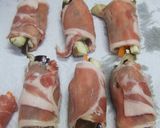 余ったトマト缶で秋ナスとキノコの豚肉巻き作り方4写真