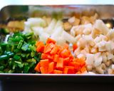 鶏皮deダシ野菜たっぷり洋風炊き込みご飯作り方1写真