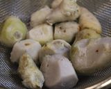 秋！塩麹豚肉deしめじ・里芋・水菜の煮物作り方2写真