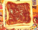 残ったハヤシのルーで目玉焼きトースト作り方2写真