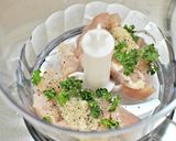 かぼちゃと塩麹鶏蒸し団子のミートチーズ焼作り方1写真