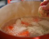 鮭と鶏団子の酒粕鍋作り方3写真