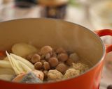 鮭と鶏団子の酒粕鍋作り方5写真