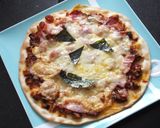 ハンバーグ&トマトソースのピザ作り方11写真