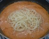 トマトと玉ねぎのクリームスープパスタ作り方8写真